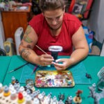 pintura de miniaturas de videogames